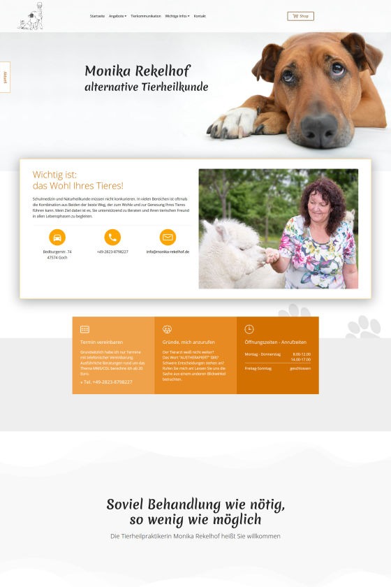 Webdesign: Tierheilpraktikerin